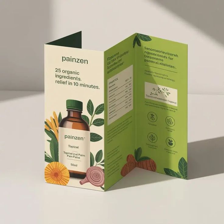 AI tri-fold brochure mockup generated in DIMA Media Studio