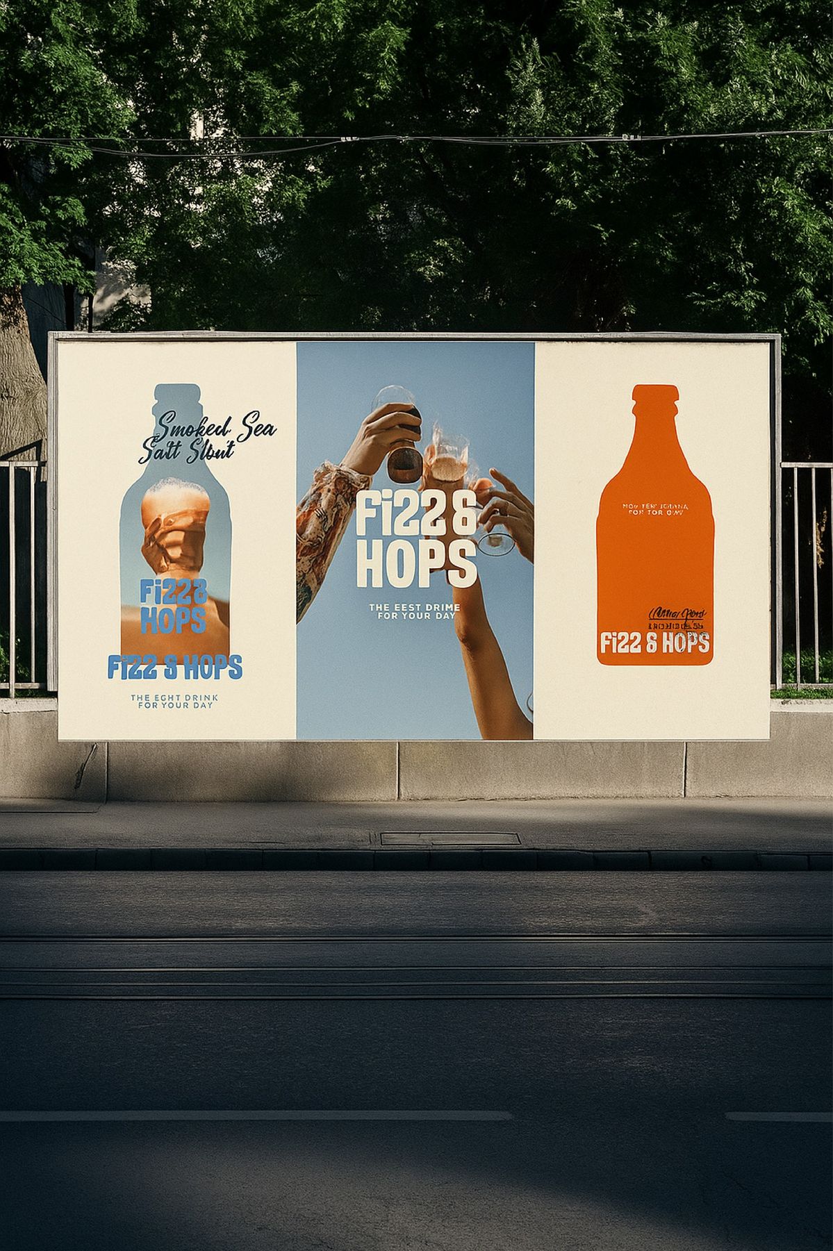 AI event poster and billboard mockup in DIMA Media Studio