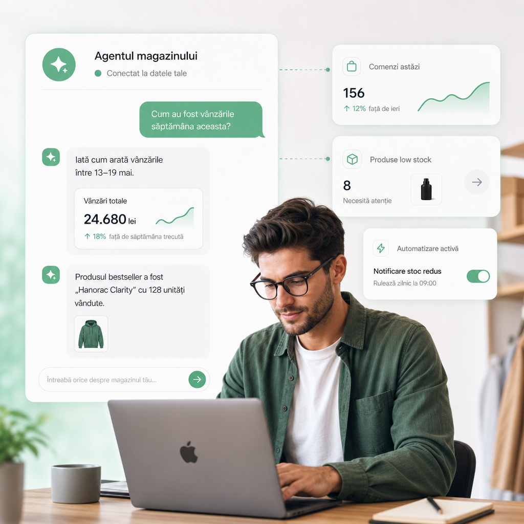 DIMA AI agent connected to your shop, channels, and tools